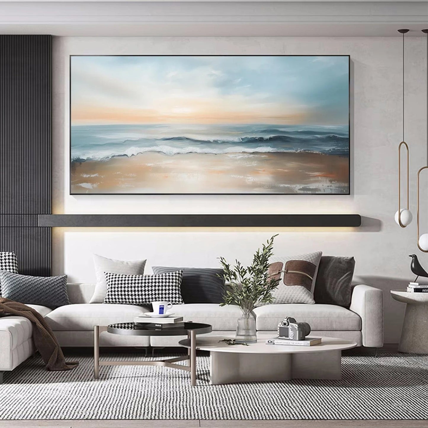 Gentle Dawn Shore Seascape Painting