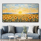Sunrise Over Golden Sunflowers Painting