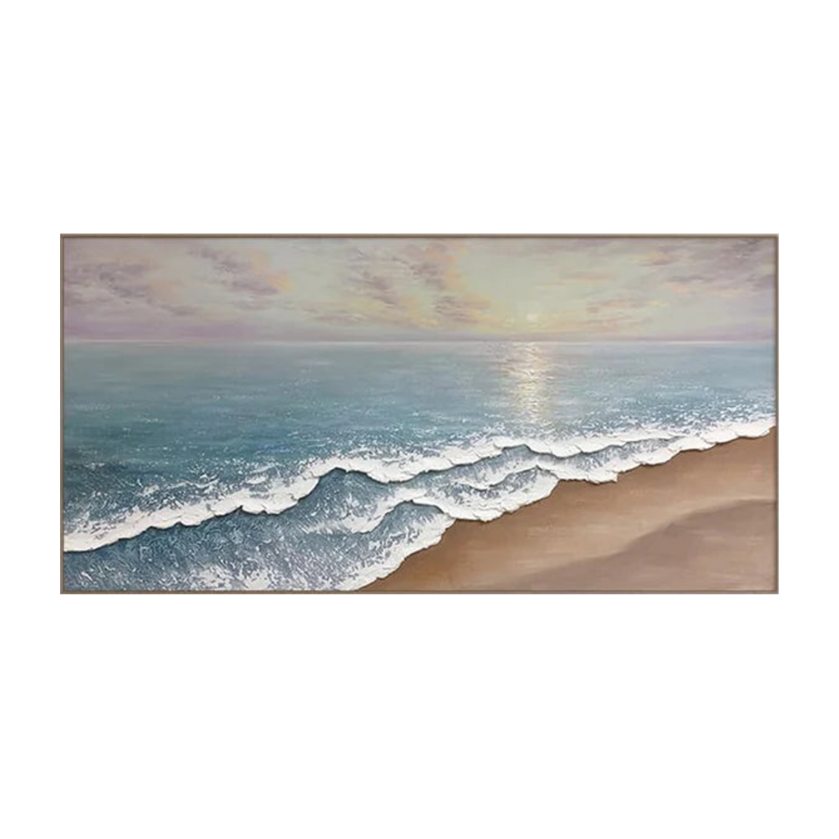 Golden Horizon-Beach Waves Painting