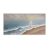 Golden Horizon-Beach Waves Painting