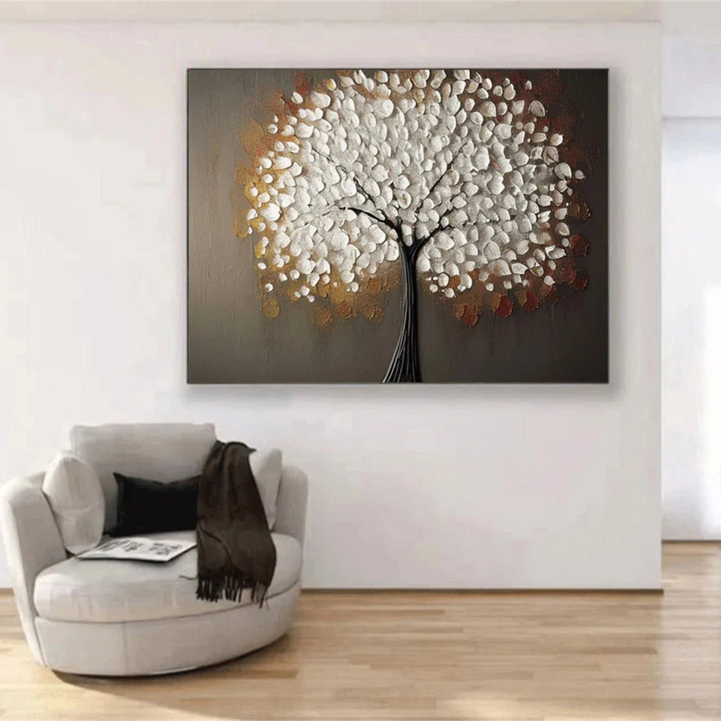 Ivory Canopy Serenity Abstract Painting
