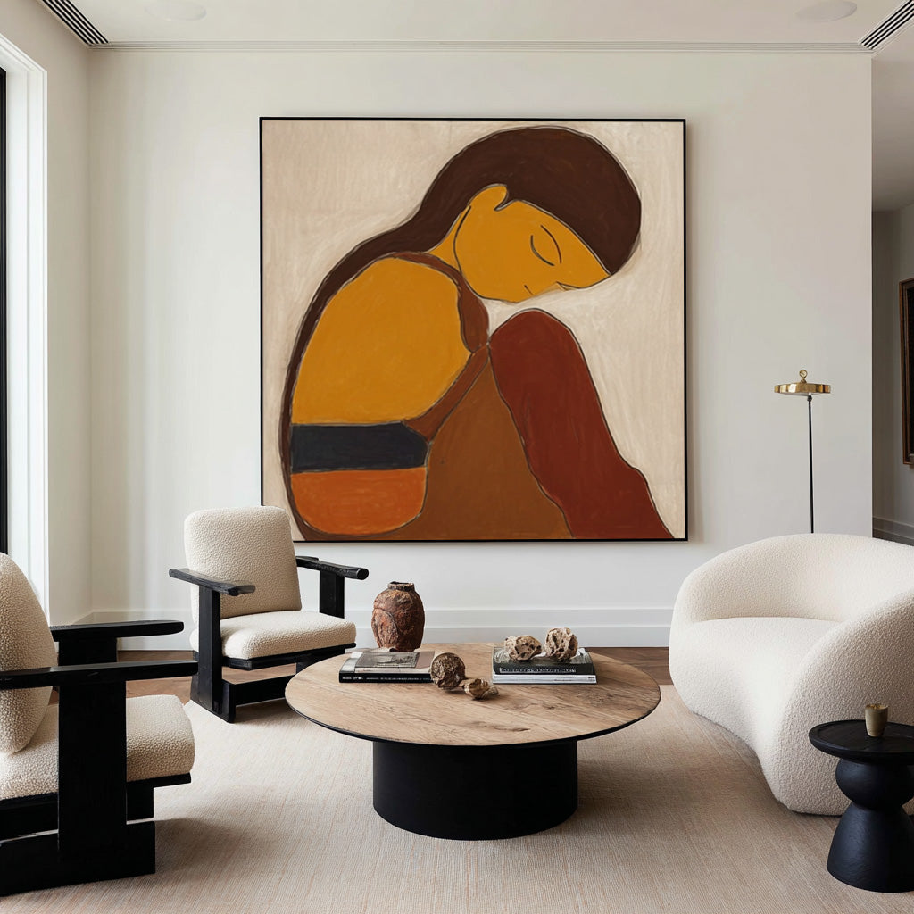Amber Dream Quiet Figure Painting