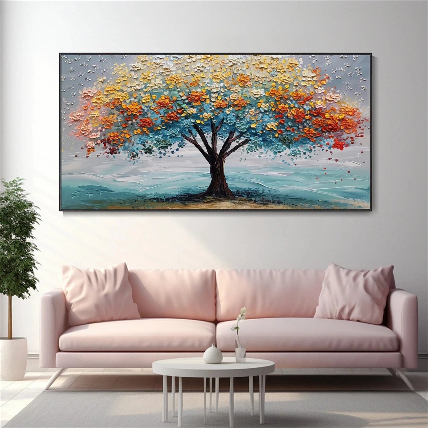 Radiant Seasons Tree Abstract Painting