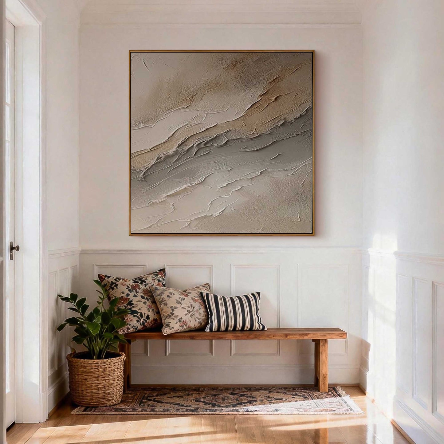 Dune Wave Neutral Abstract Painting