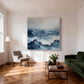 Tempest Blue Ocean Impasto Painting