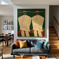 Desert Twins Textured Portrait Canvas Art