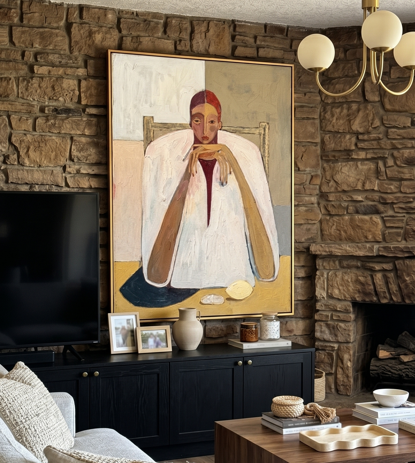 Contemplative Lemon Portrait Canvas Art