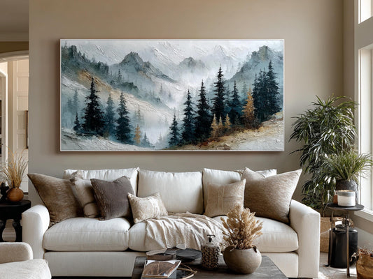 Silent Ridge Misty Mountain Painting