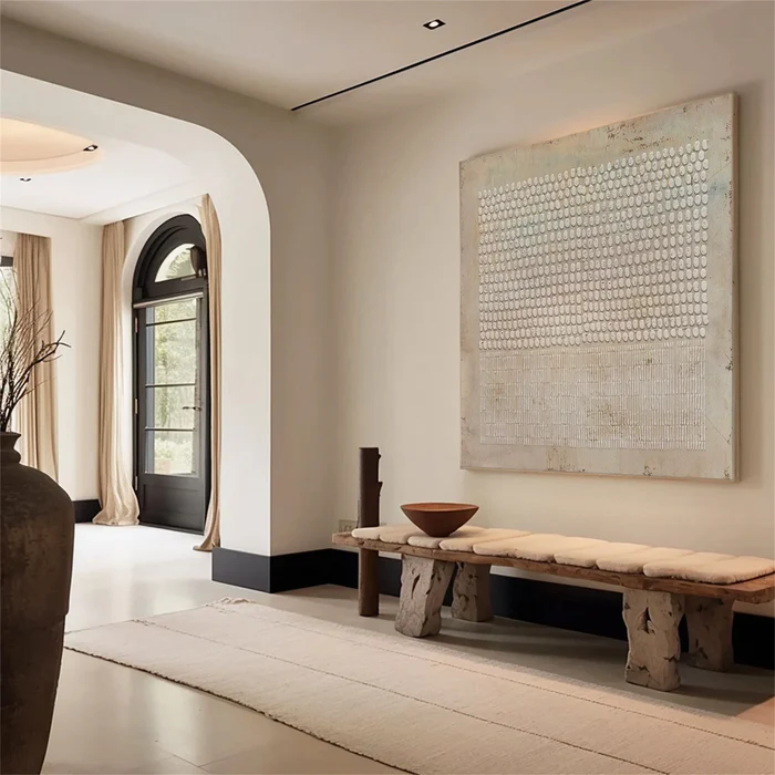 Tranquil Balance Minimal Relief Painting