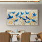 Blue Bird Abstract Painting