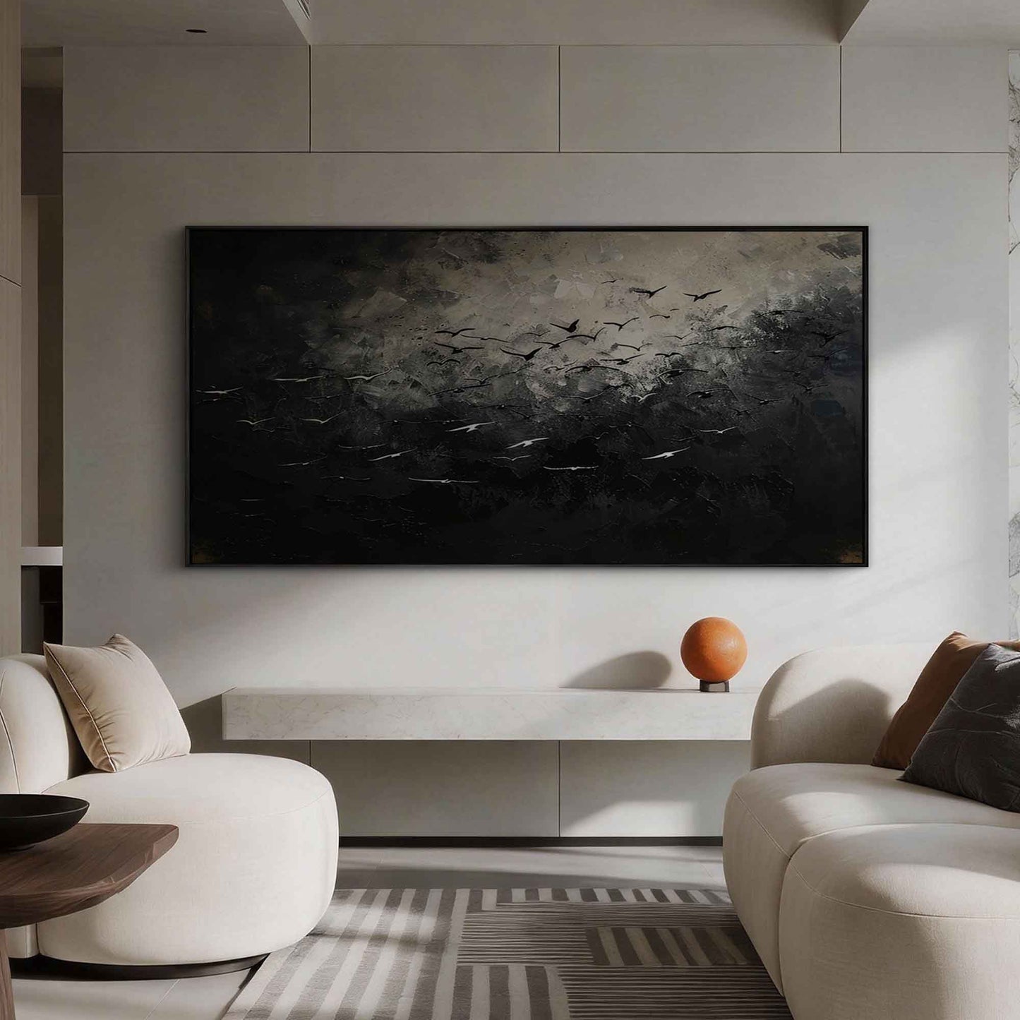 Nocturnal Flight Abstract Canvas Painting