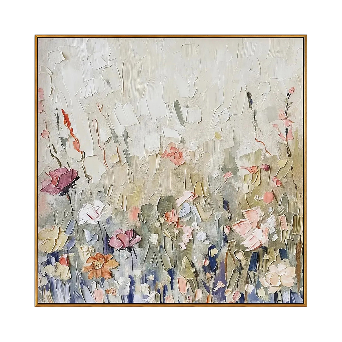 Meadow Blooms Textured Painting