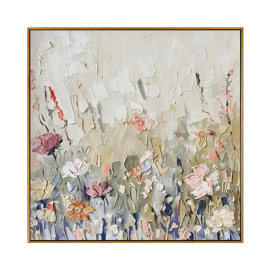 Meadow Blooms Textured Painting