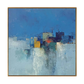 Cobalt Horizon Abstract Cityscape