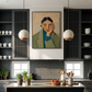Contemplative Green Coat Portrait Canvas Art
