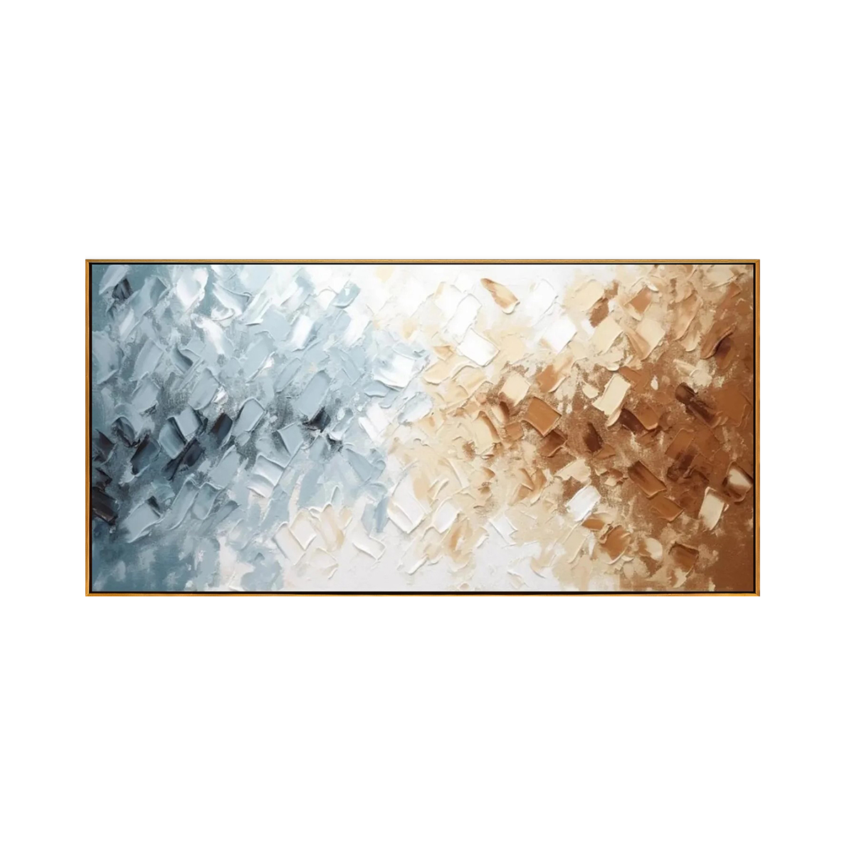 Coastal Hues Gradient Impasto Canvas Art