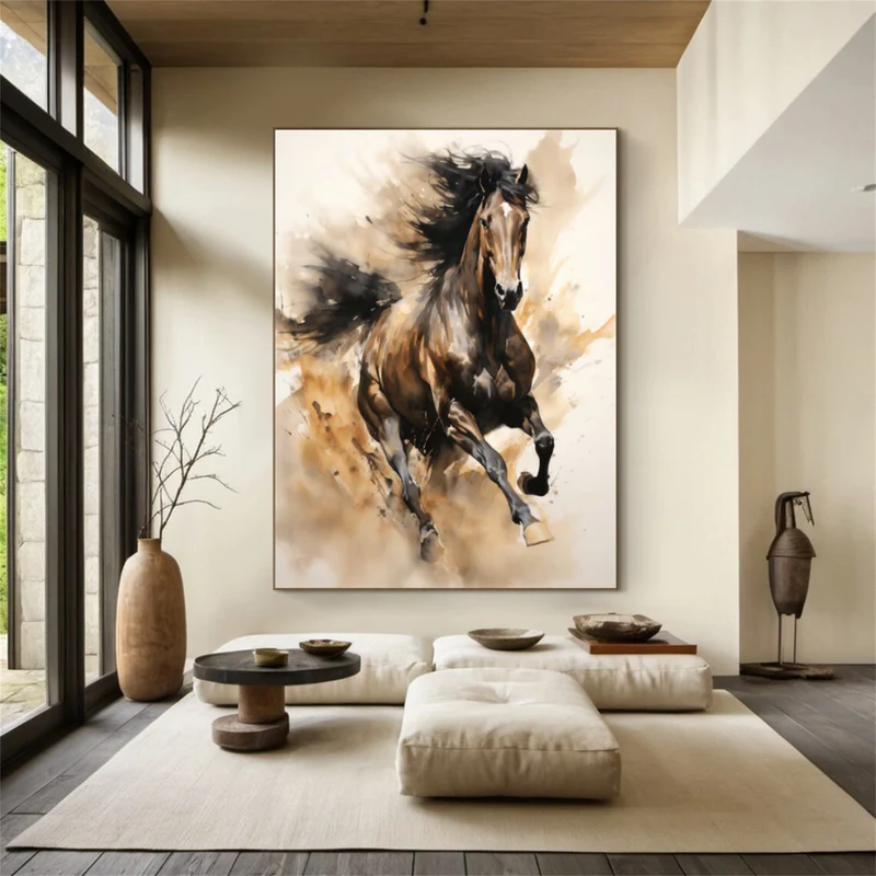 Wild Ember Stallion Painting