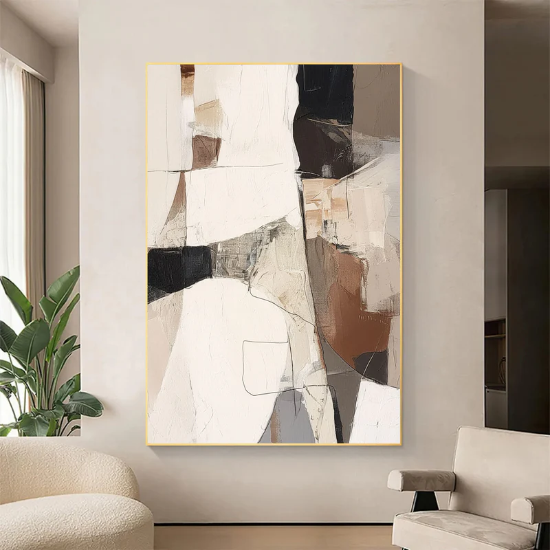 Clay Veil Neutral Abstract Painting