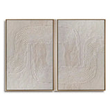 Set of 2 Minimalist Textured Paintings