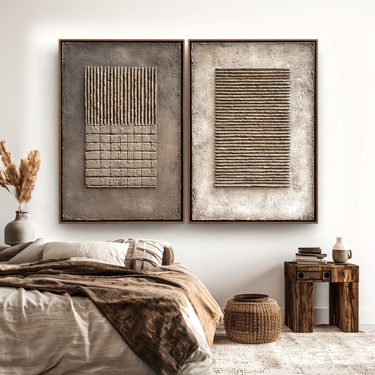 Wabi Sabi Relief Wall Art Set #ART80