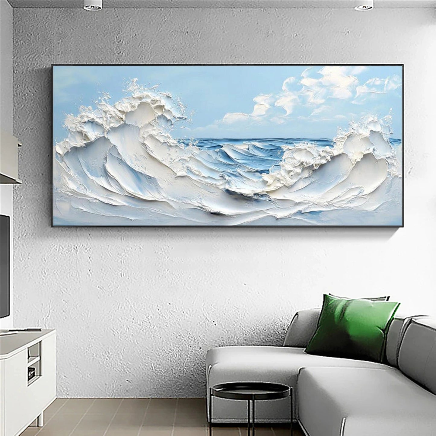Ocean Impact-3D Textured Wave Painting