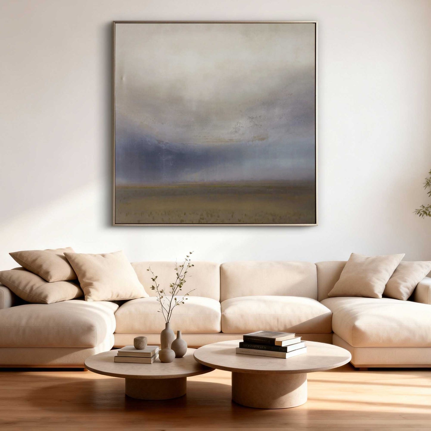 Misty Horizon Soft Gradient Canvas Art