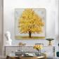 Yellow Tree Textured Painting
