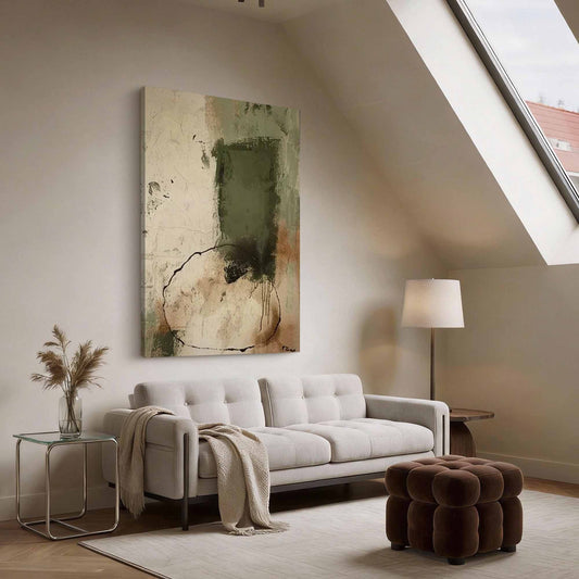 Mossy Earth Abstract Canvas Art