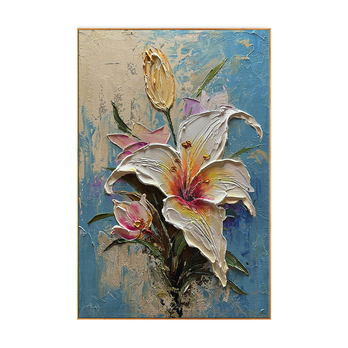 Lily Bloom Impasto Canvas Art