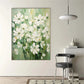Soft Meadow White Blossoms Abstract Painting