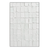 Whispered Texture Minimalist White Abstract Painting