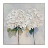 Soft Ivory Bloom Abstract Painting (Diptych)