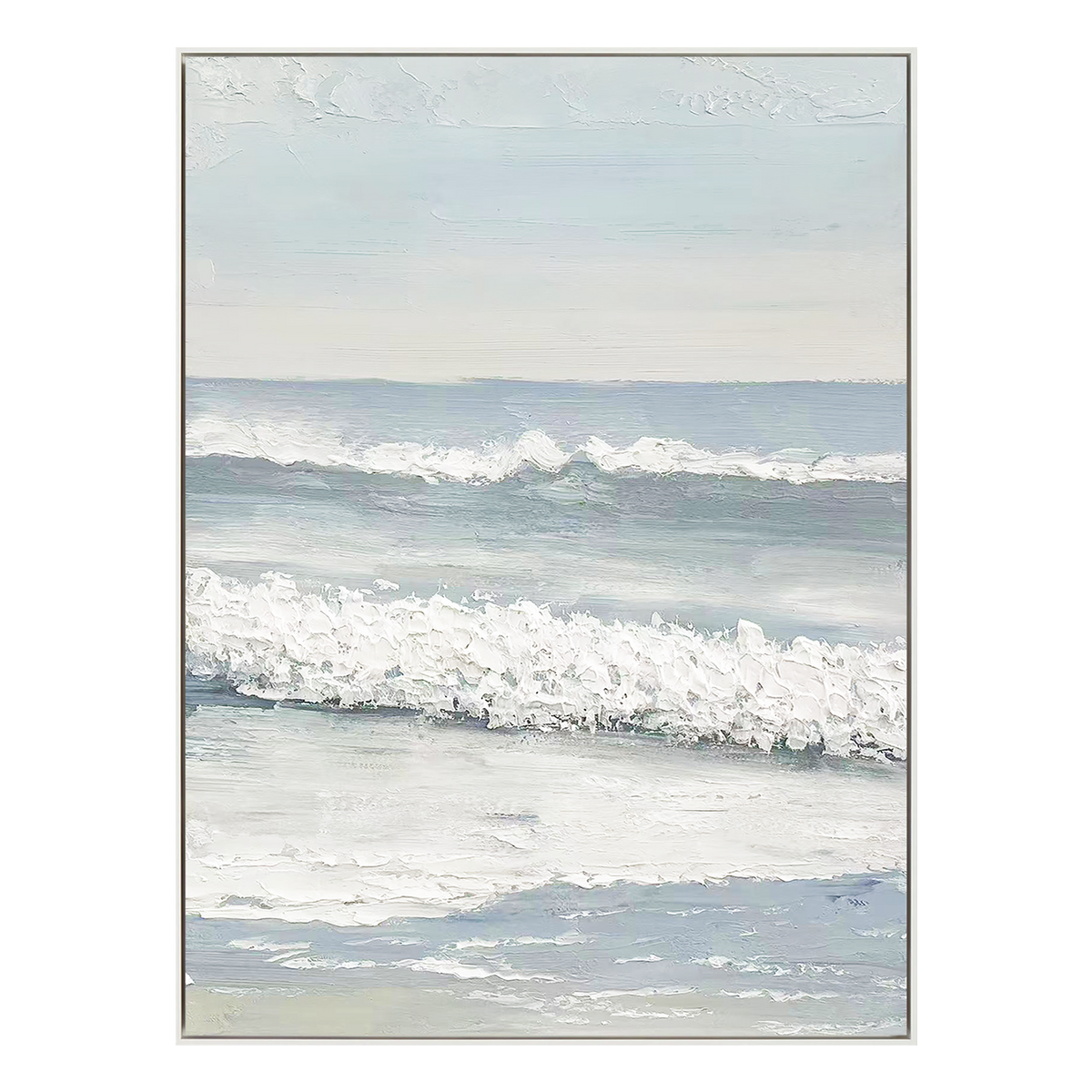 Whispering Tide Minimalist Seascape Textured Painting #RCK7£¨77£©