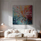 Radiant Burst Impasto Abstract Canvas Art