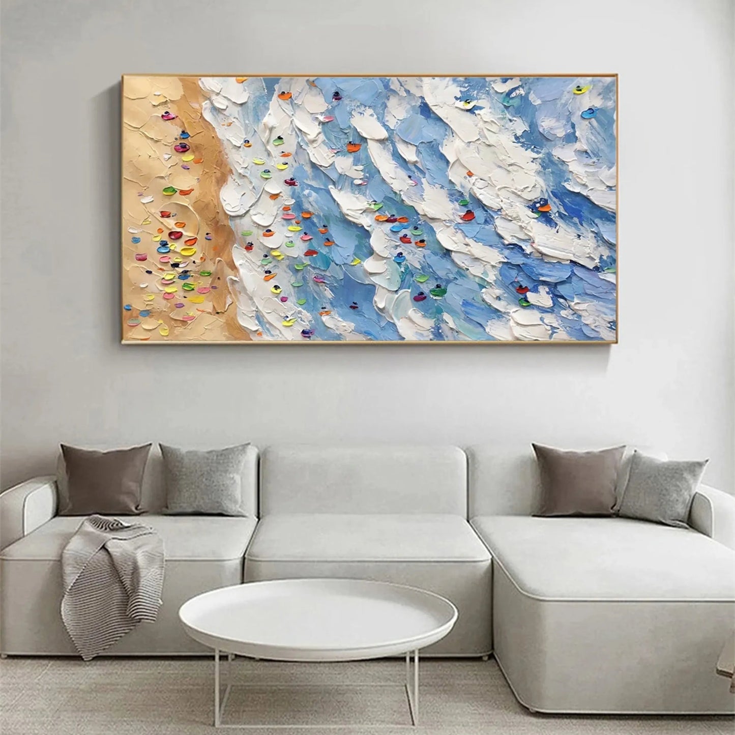 Golden Tide-Summer Beach Abstract Painting