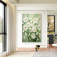 Soft Meadow White Blossoms Abstract Painting