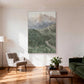 Misty Peaks Valley Impasto Landscape Painting