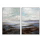 Tranquil Horizon Abstract Landscape Painting Set Set of 2
