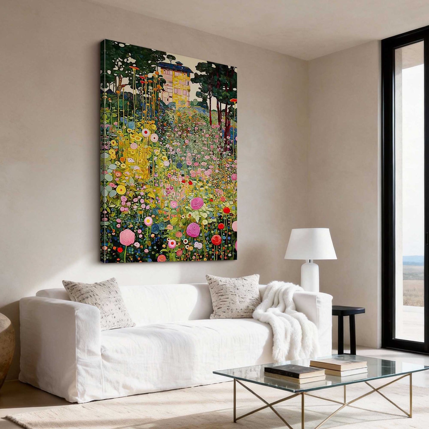 Enchanted Garden Klimt-Inspired Canvas Art