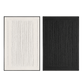 Dual Balance Black and White Textured Painting Set Set of 2