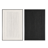 Dual Balance Black and White Textured Painting Set Set of 2