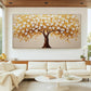 Amber Canopy-White & Gold Tree Painting