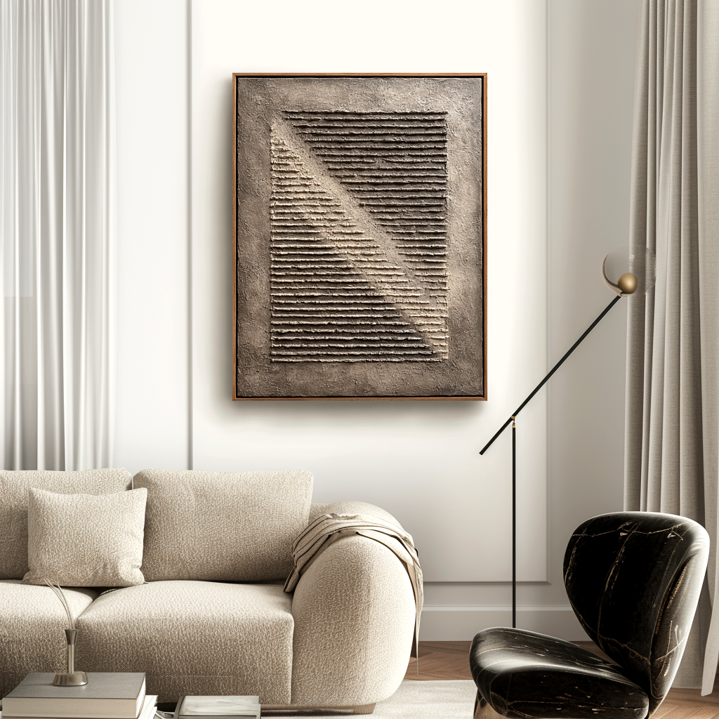 Wabi Sabi Textured Relief Painting #ART89