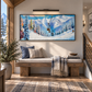 Winter Ski Resort Painting