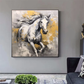 Golden Gallop White Horse Painting