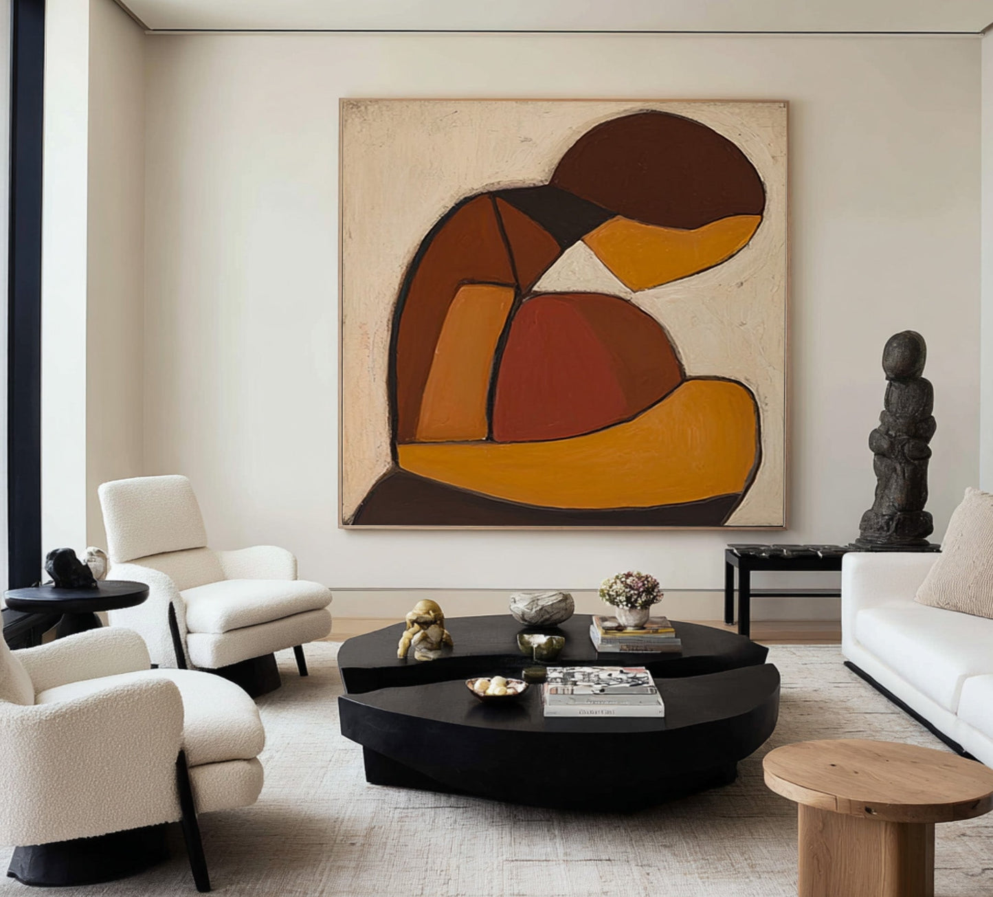 Cocoon Glow Ochre Figurative Painting