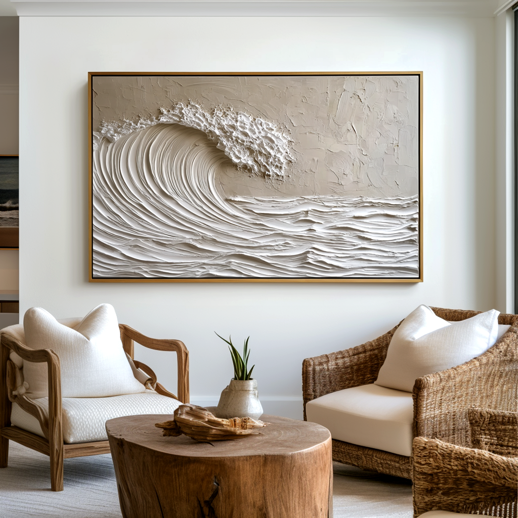 3D Textured Wave Painting #ART08