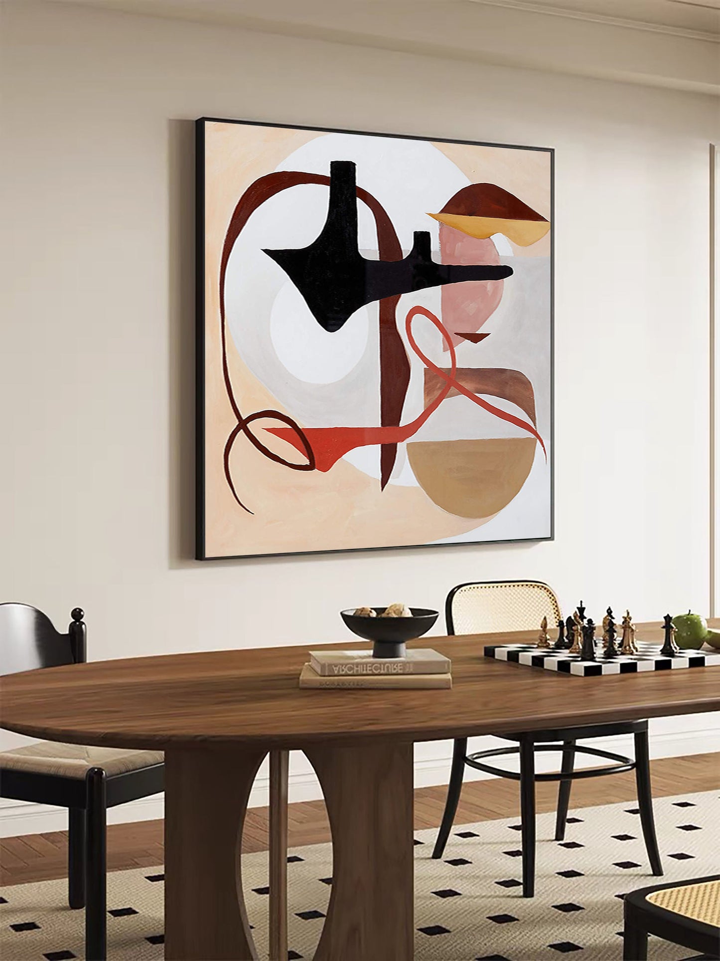 Saffron Loop Modern Abstract Painting