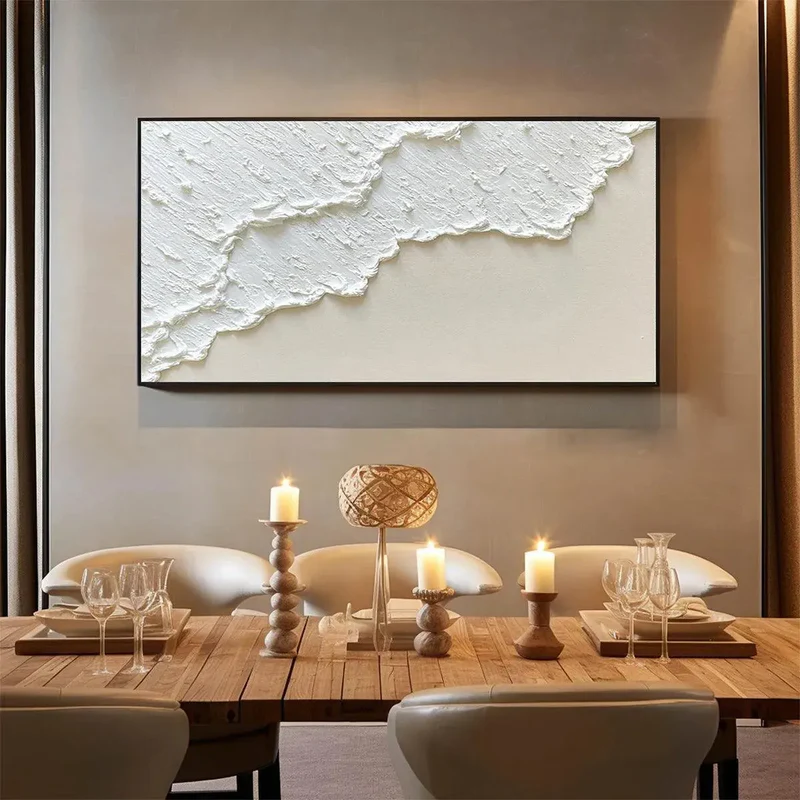 Ivory Calm Minimalist Textured Painting