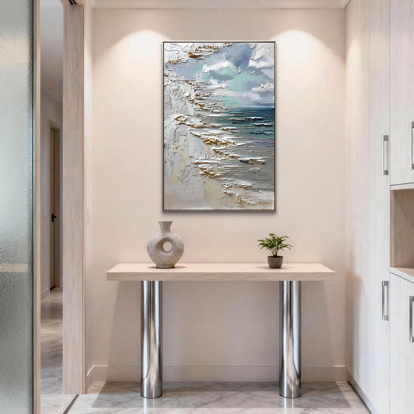 Gilded Aspen Forest Abstract Painting